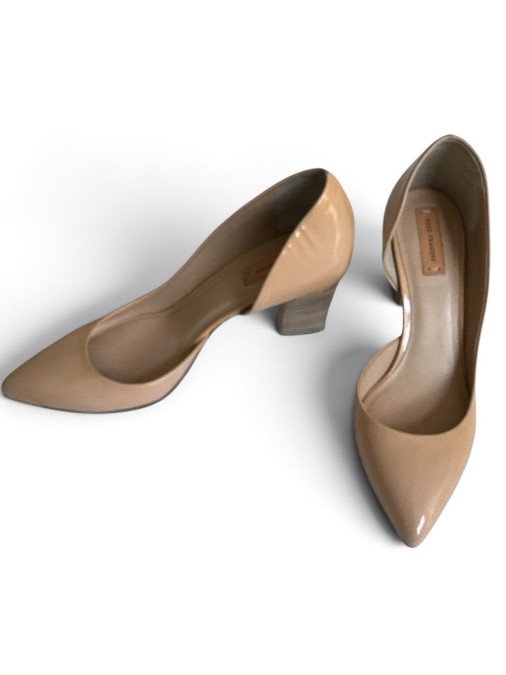 Reed Krakoff Nude Patent Leather d'Orsay  low heels. 37.5 (7M) Made in Italy